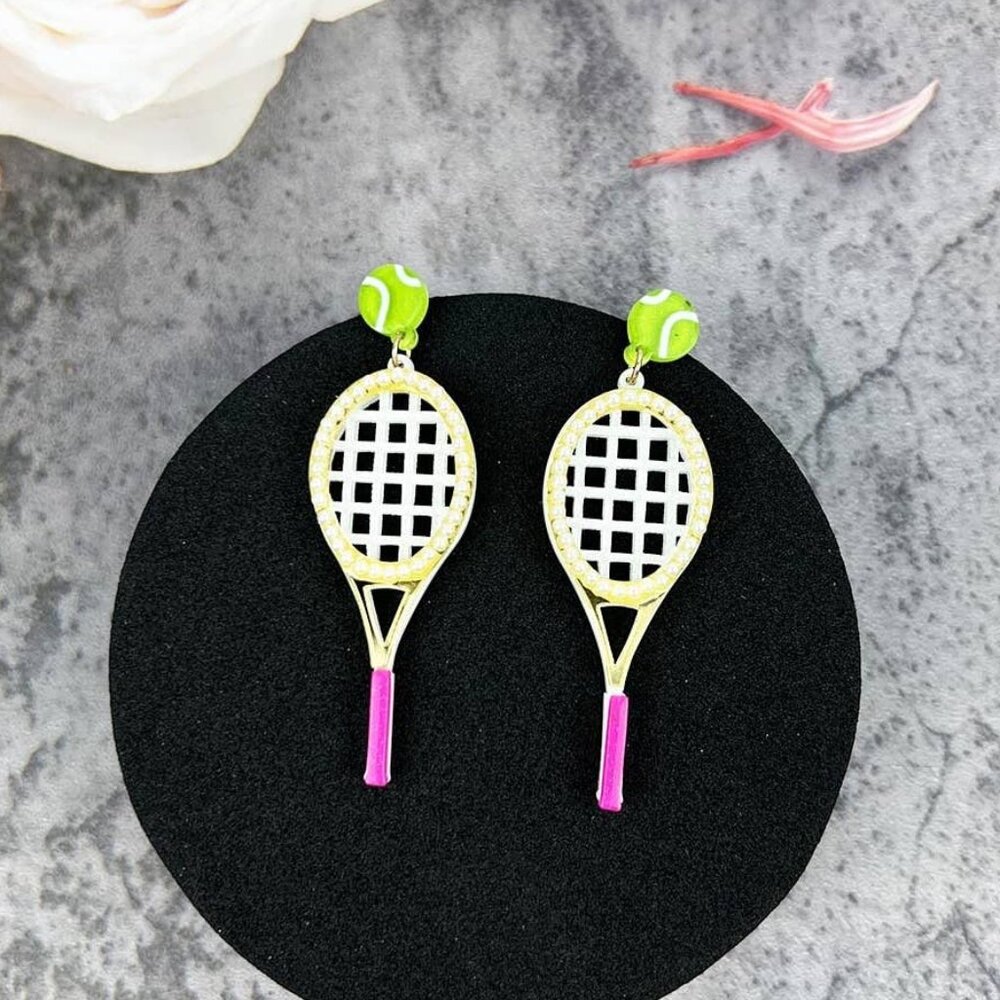 Wimbledon Tennis Racket Earrings